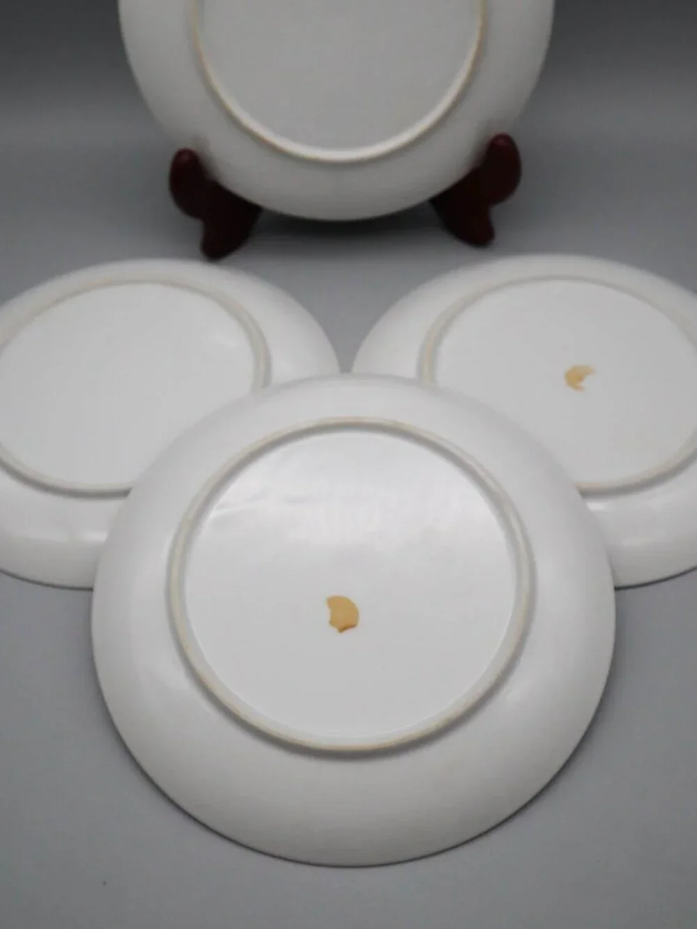 4 Vtg Nasco Japan Folk Art Farmhouse Countryside Village Salad Dessert Plates